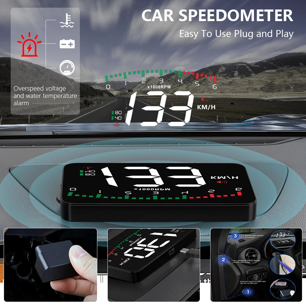 A900 Auto Hud Display  Windshield Speedometer
