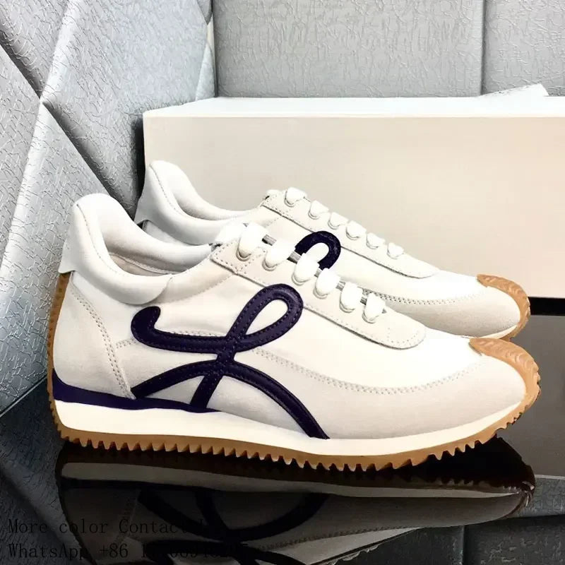 Nylon Lace Up Trainers Shoes