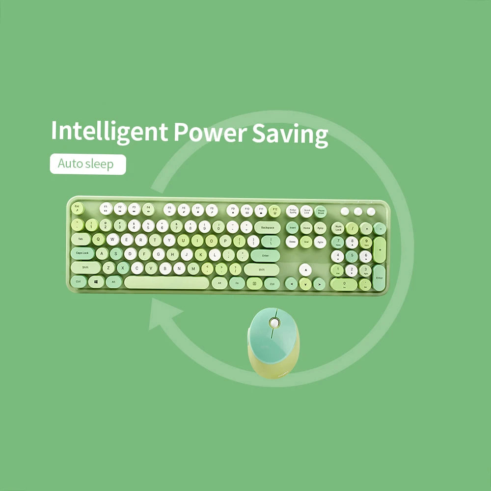 Mixed Color 2.4G Wireless Keyboard Mouse Set