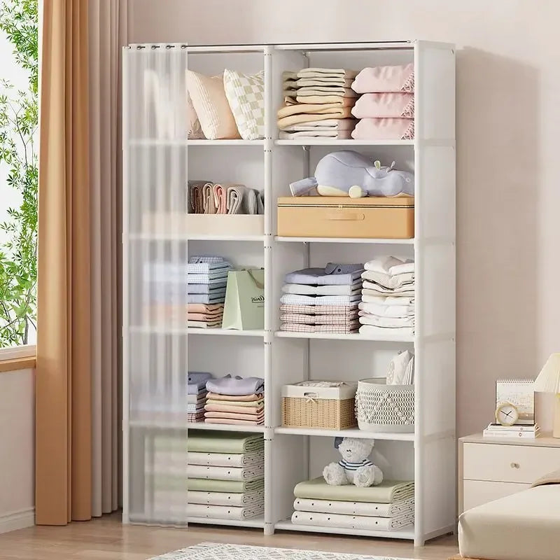 Folding Plastic Wardrobe Storage Cabinet Dresser