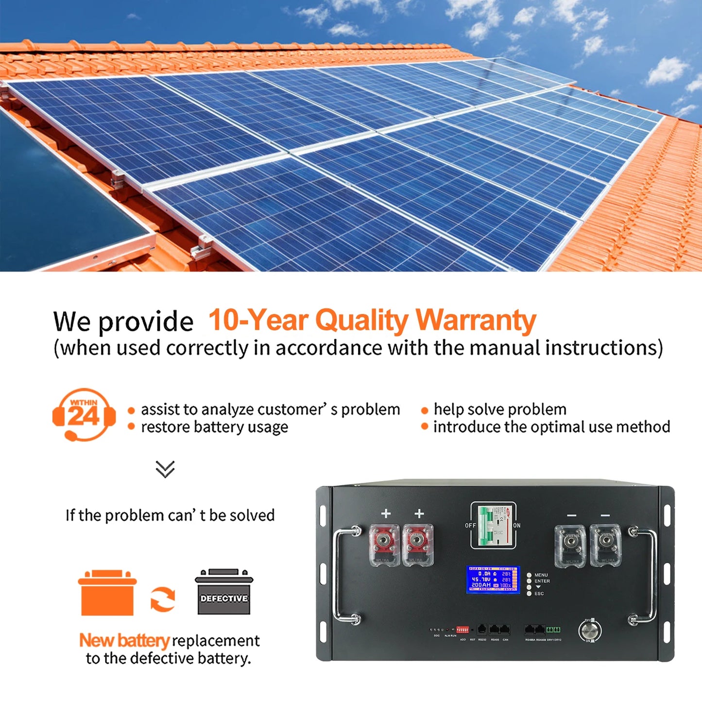 LiFePO4 48V 200Ah Battery Pack