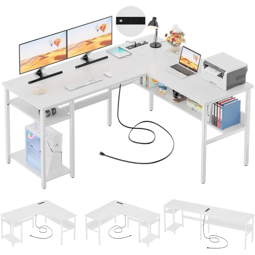 Home Office Reversible L Shaped Computer Desk