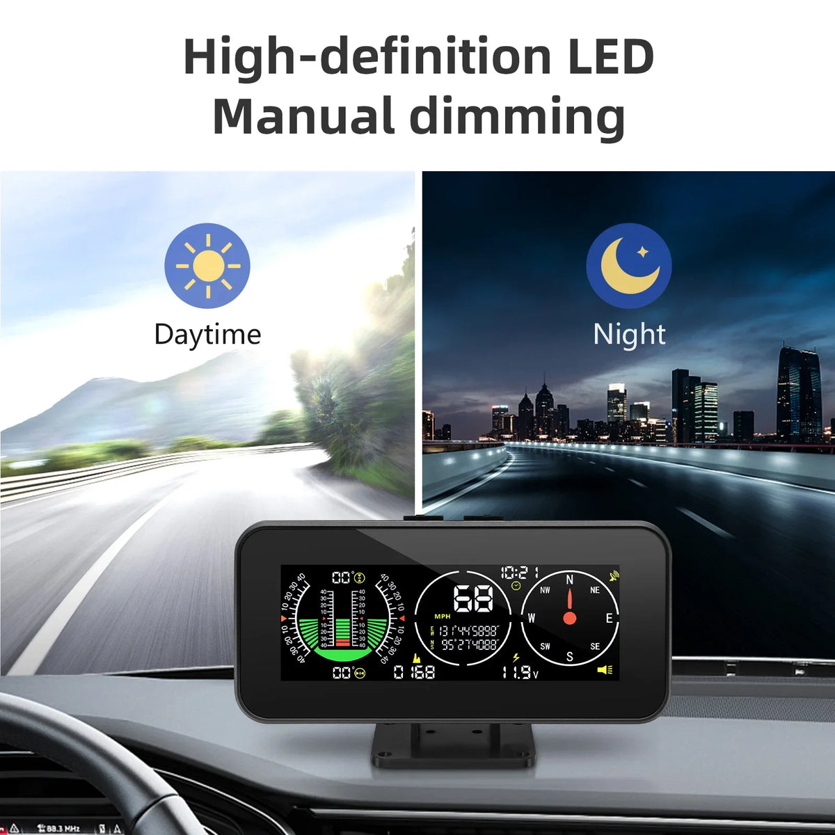 Car Compass Inclinometer GPS Speedomete