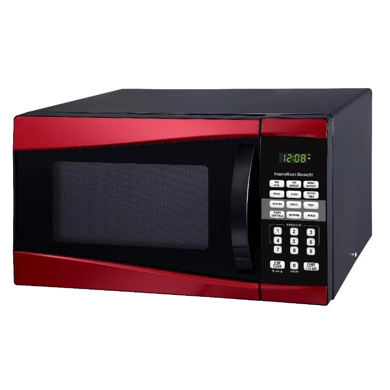 0.9 Cu. ft. 900W Red Microwave oven