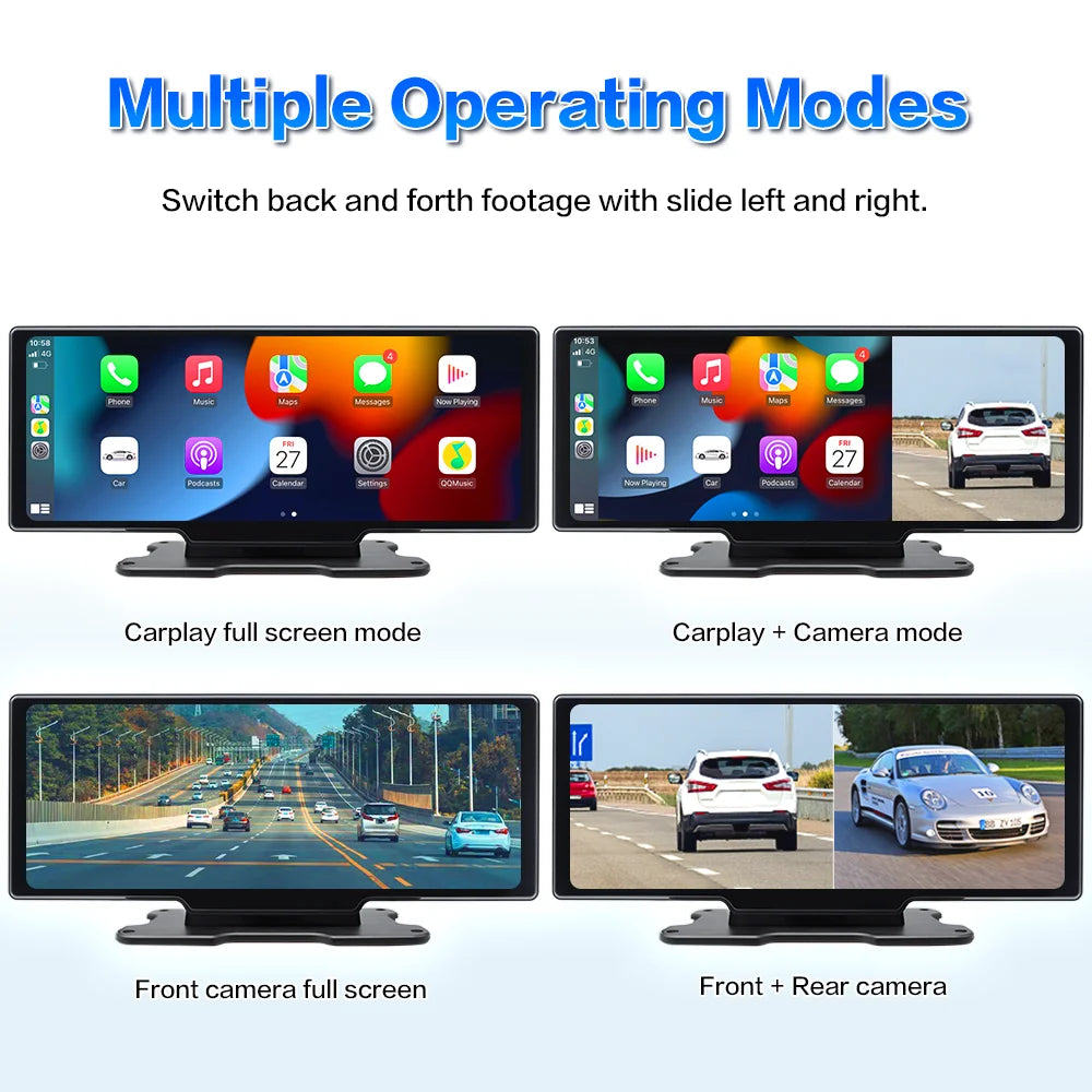 10.26 Inch Dash Cam Rear view Auto DVR GPS Navigation