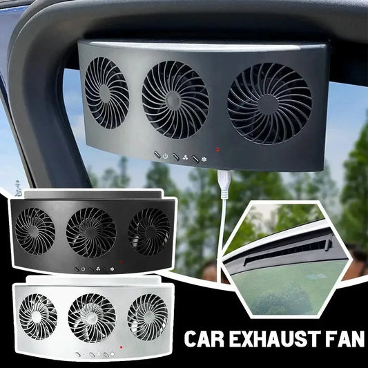 USB Rechargeable Solar Car Fan