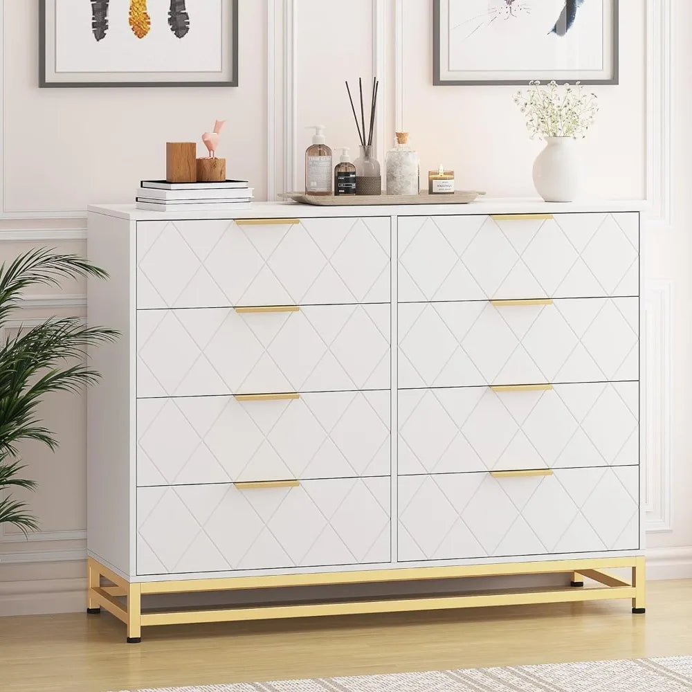 8-Drawer Dresser TV Stand