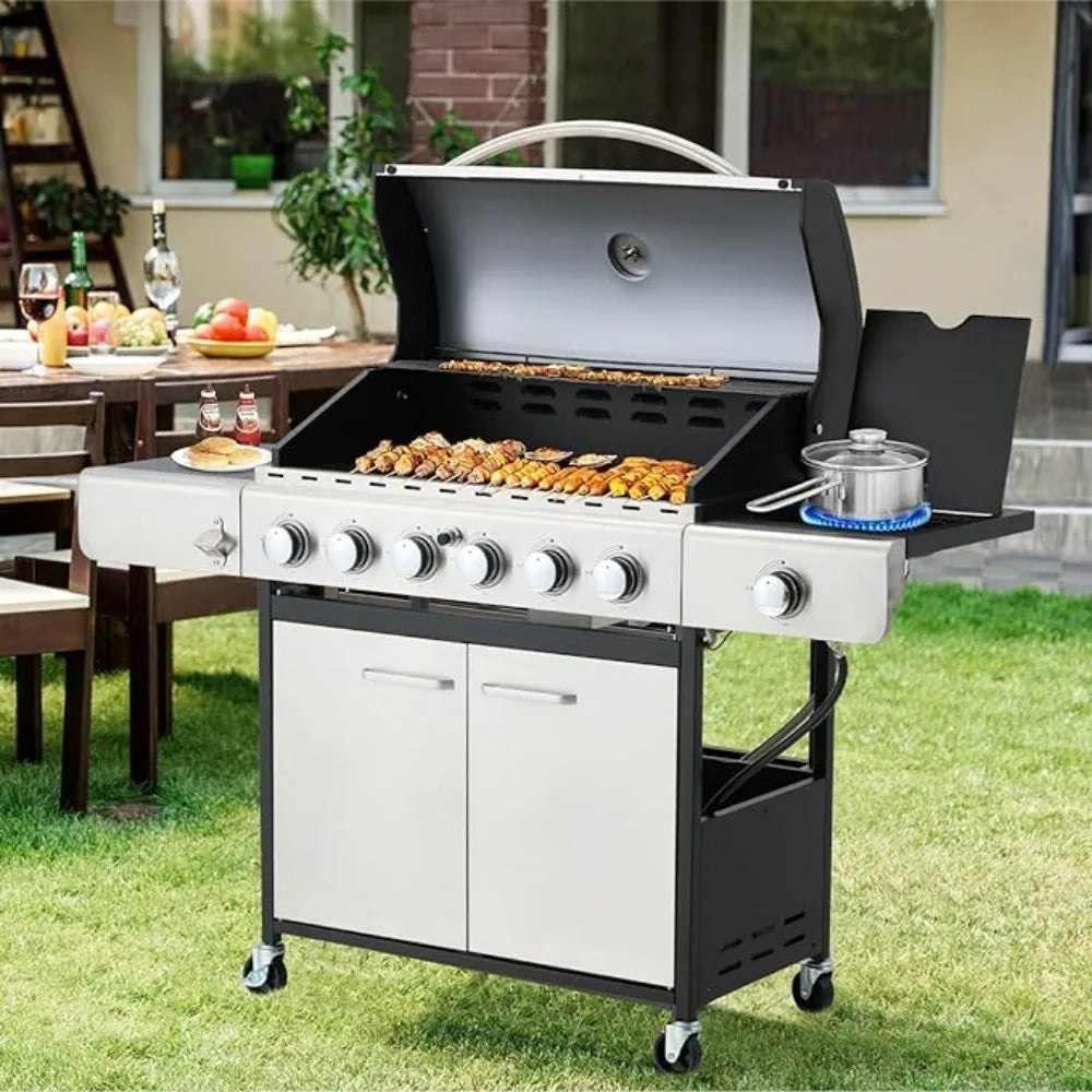 6 Burner BBQ Propane Gas Grill