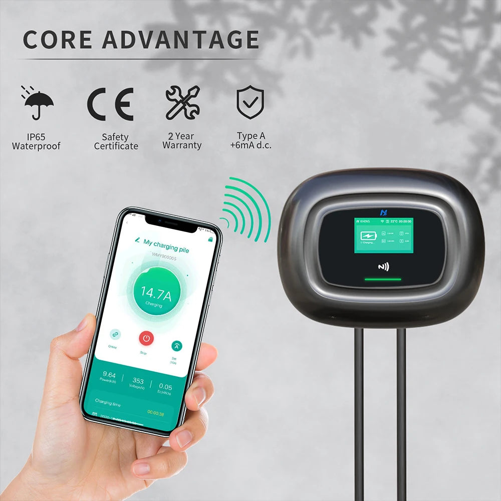 16A 32A EV Wall Mounted Charging Wallbox