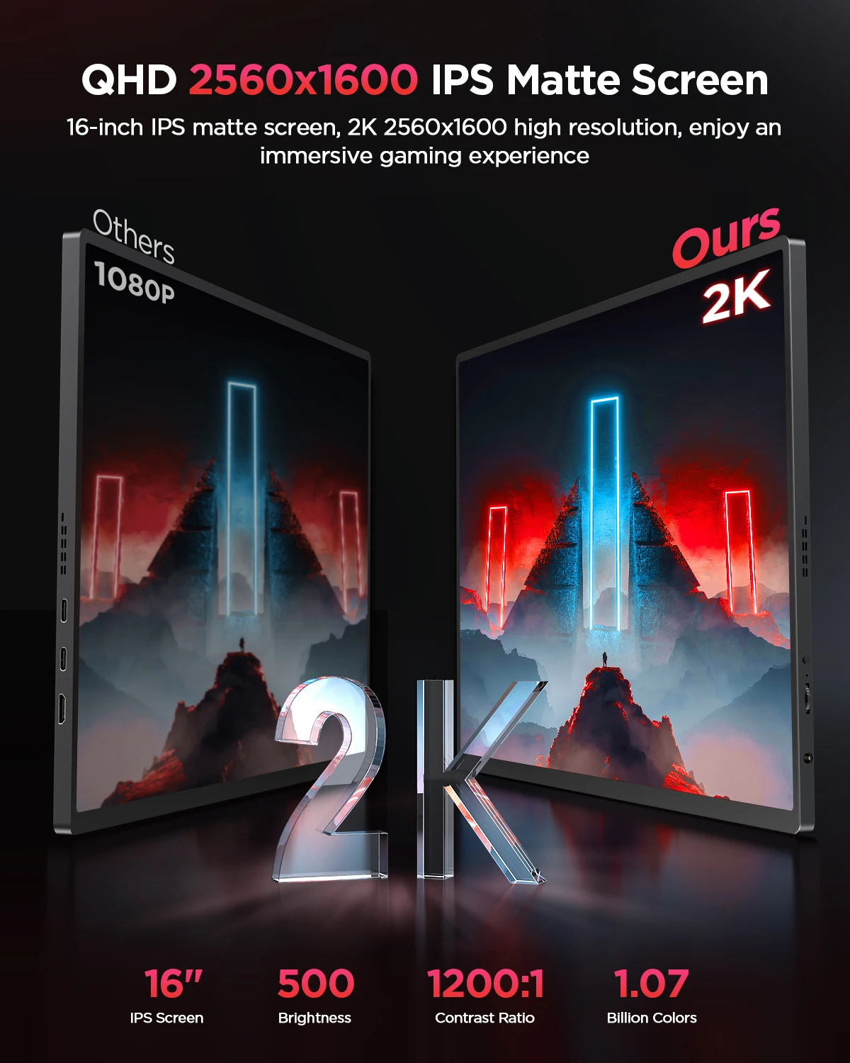 16" 2K Portable Monitor