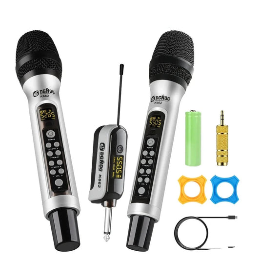 UHF 2 Channel Echo Wireless Microphone