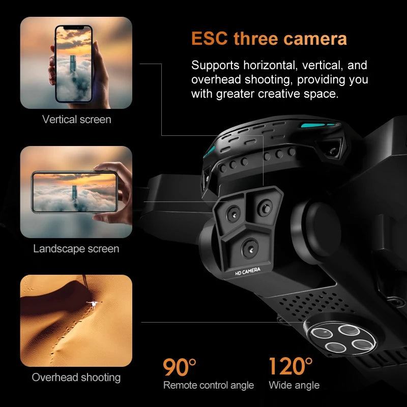8K Professinal Three Camera RC Drone