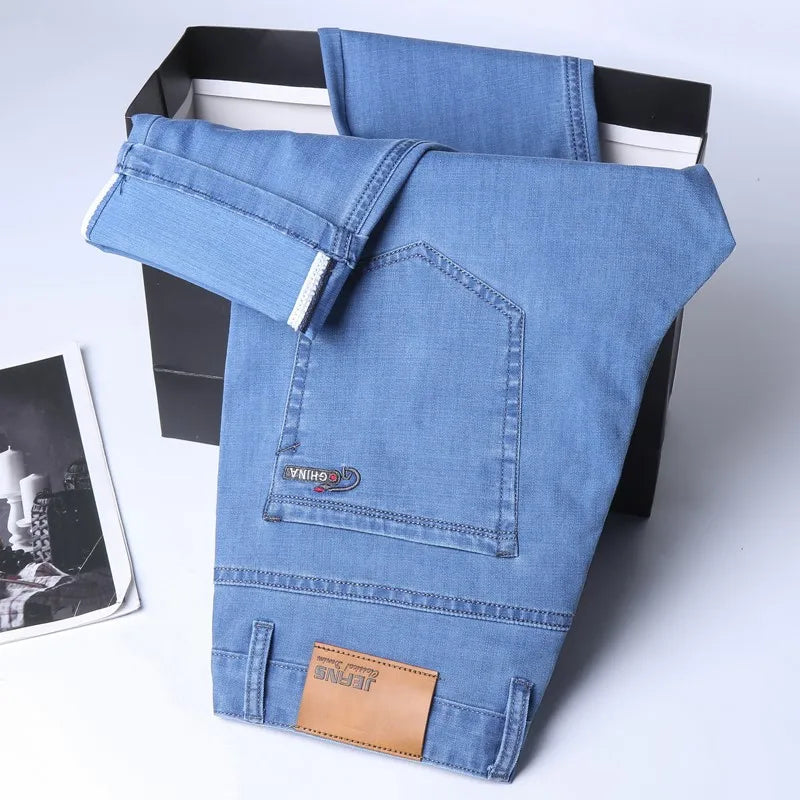 Ice Silk Thin Denim Jeans