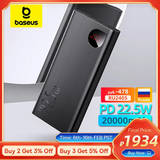 20000mAh Portable Fast Charging Powerbank