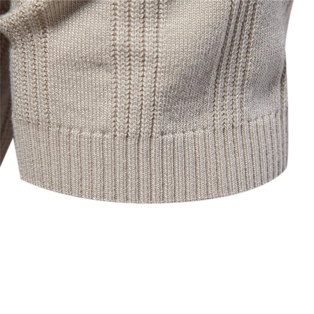 Summer Ribbed Knit Polo Shirt