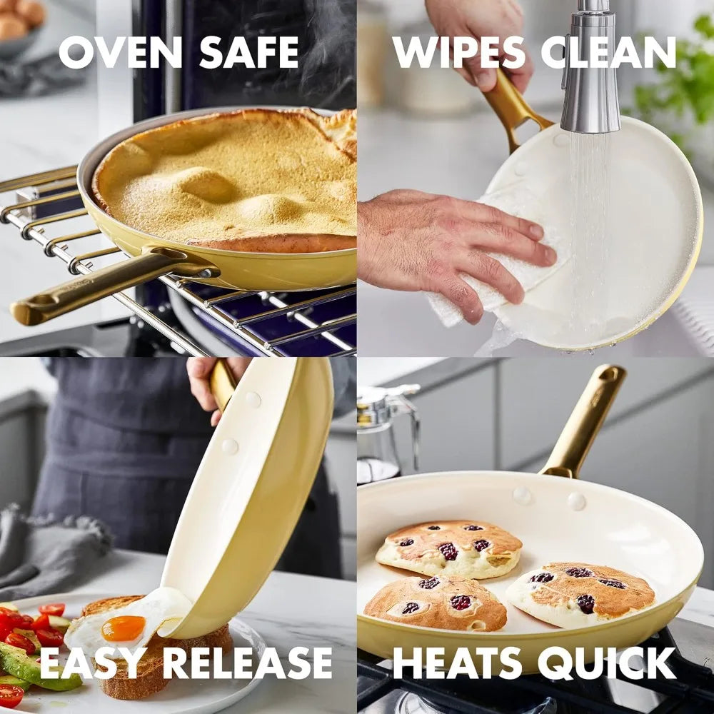 10 Piece Nonstick Cookware Pots and Pans Set