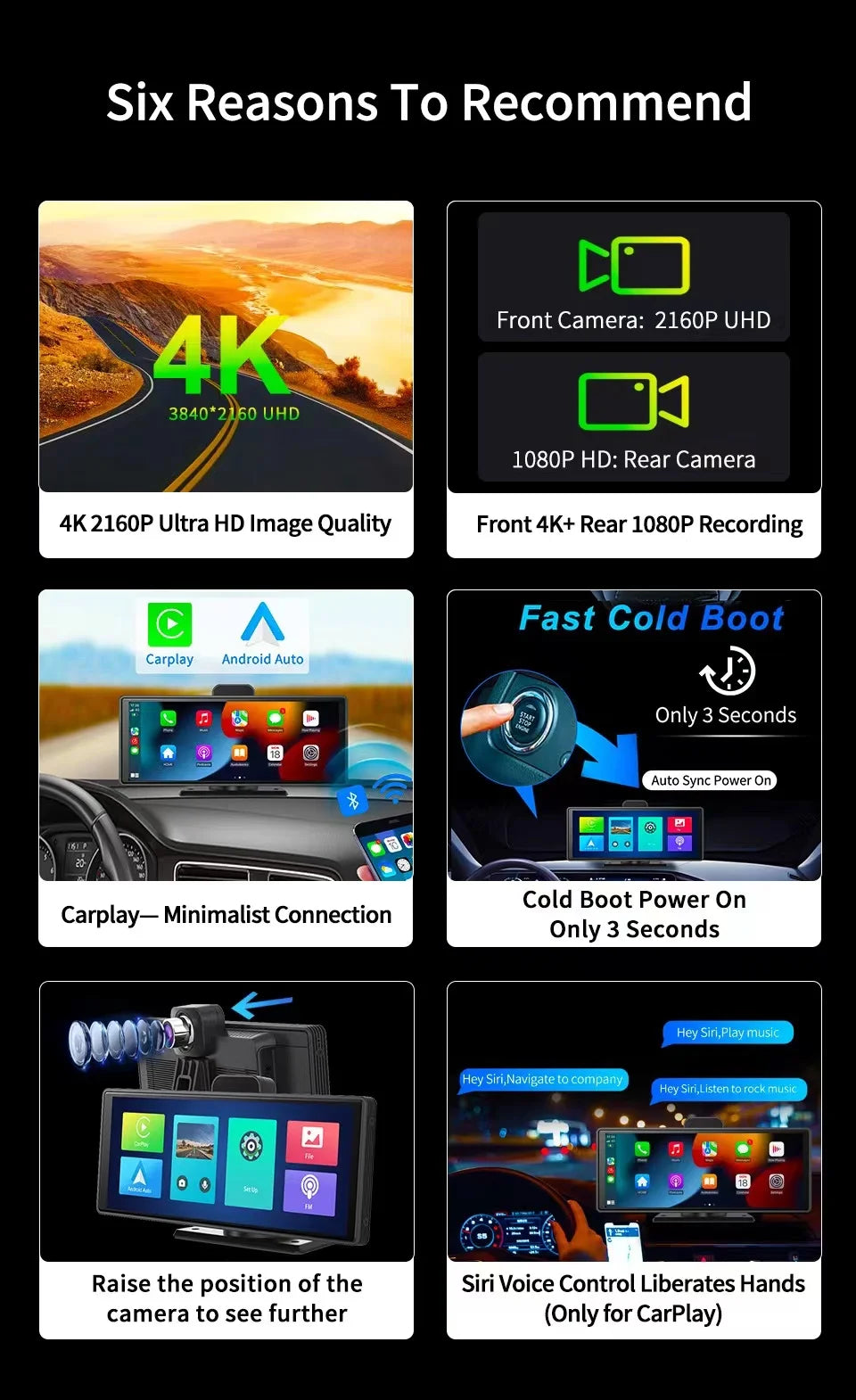 WiFi Car DVR Dashboard AUX GPS Navigation