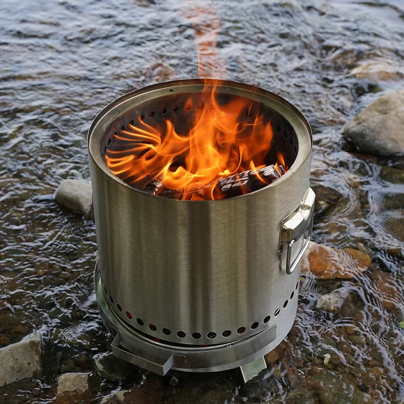 Portable Bonfire Stainless Steel Fire Pit Brazier