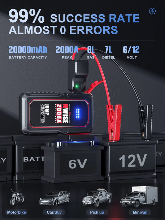 Car Jump Starter 2000A Car Battery Starter