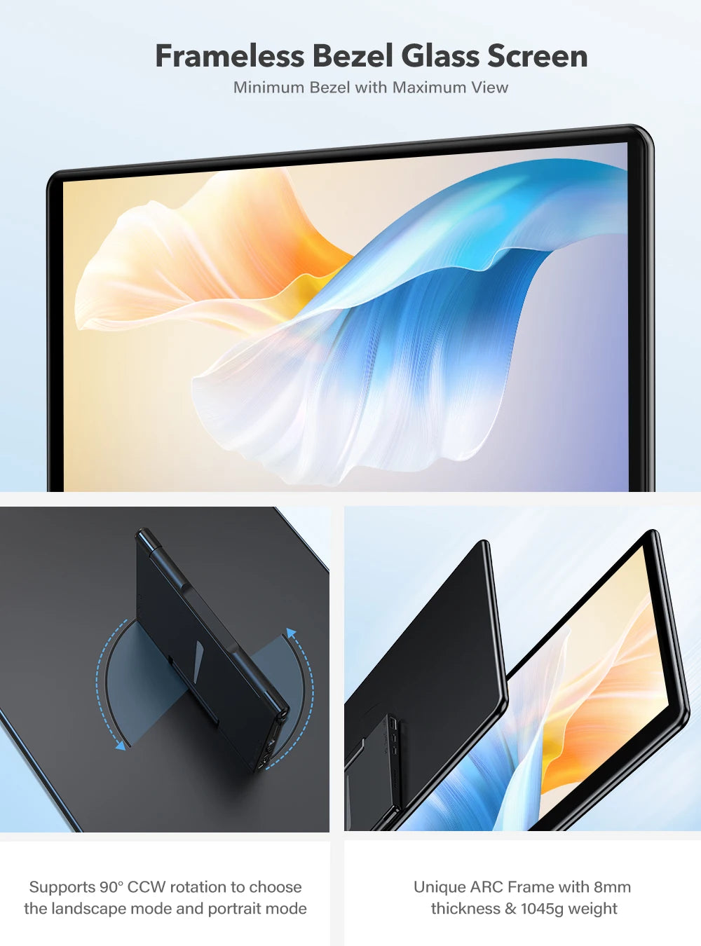 Portable Monitor With FHD 1080P Touch Screen