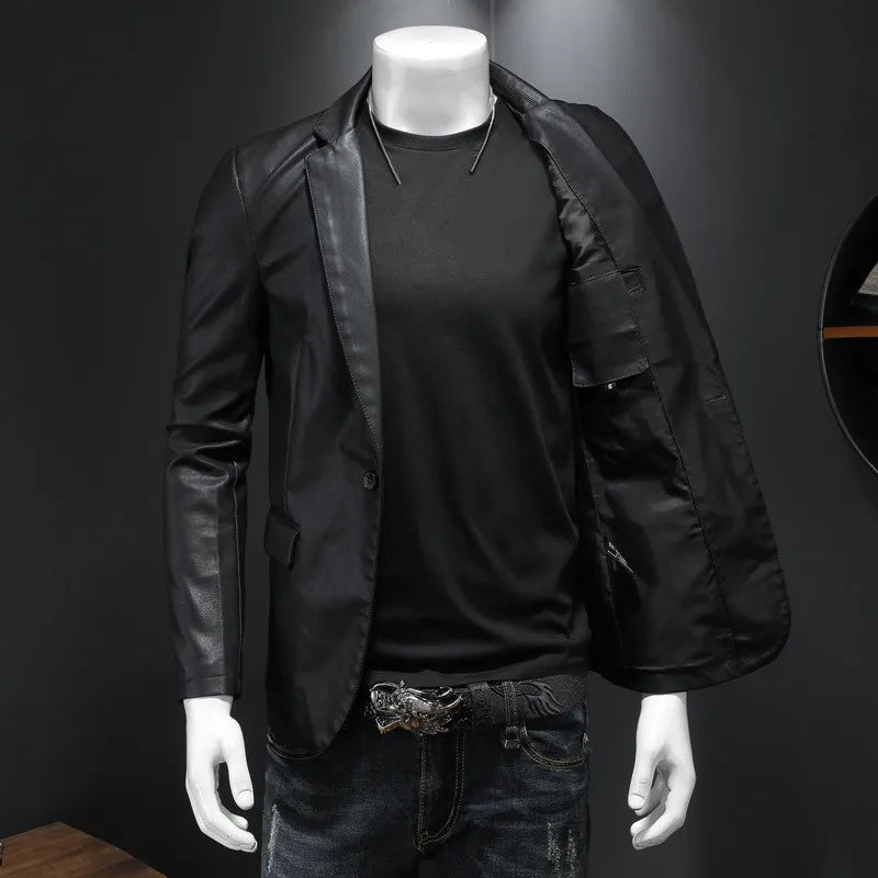 Men Slim Fit Leather Motorcycle Jackets