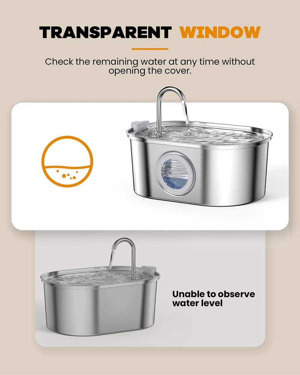 Stainless Steel Cat Automatic Drinking Fountain