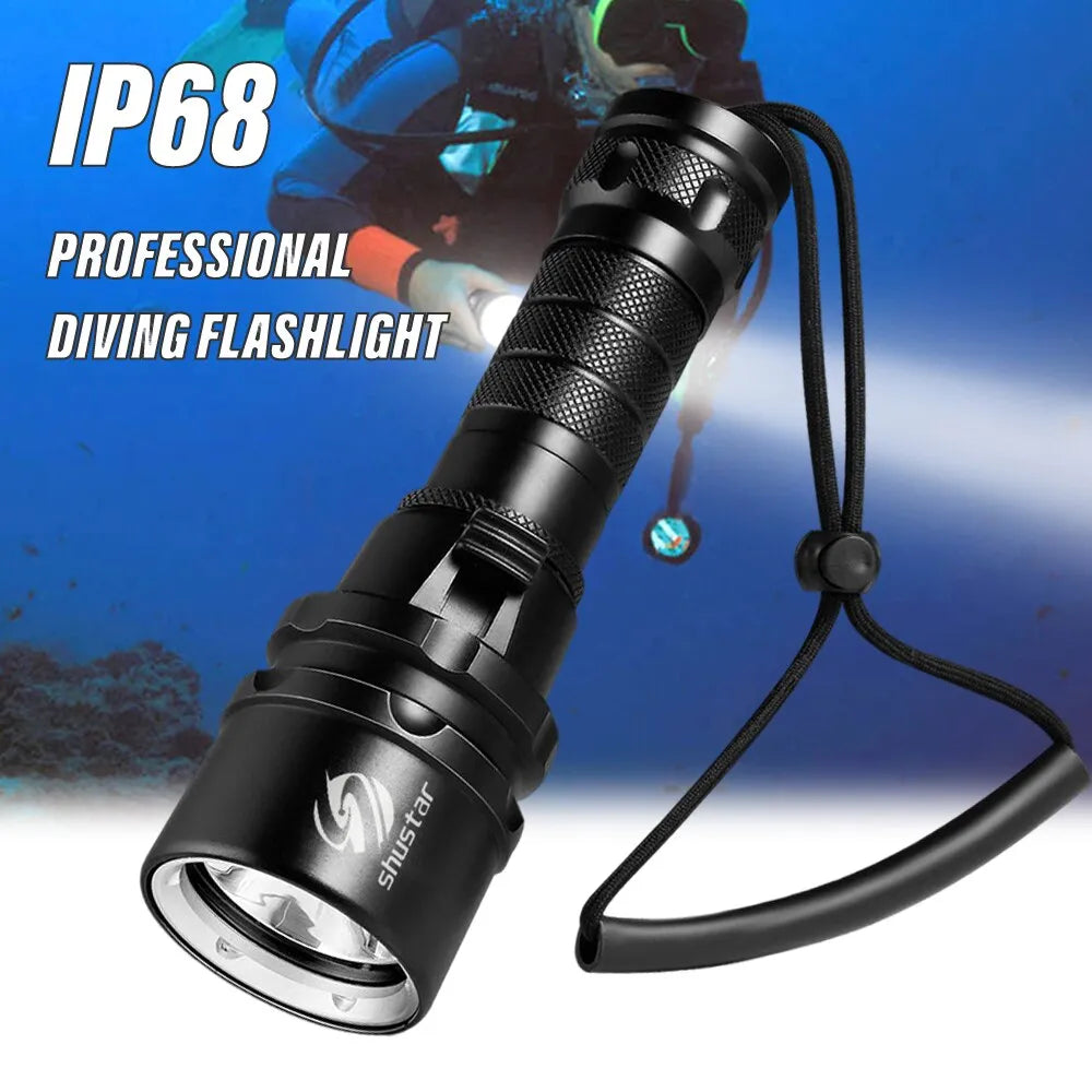 IP68 High Power Diving Flashlight