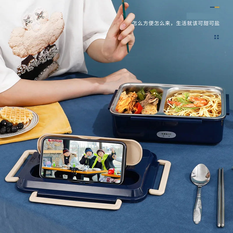 Car Home Dual Use Stainless Steel Electric Lunch Box