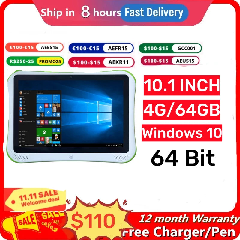 10.1 INCH 2 in1 F1 Windows 10 Tablet PC 4