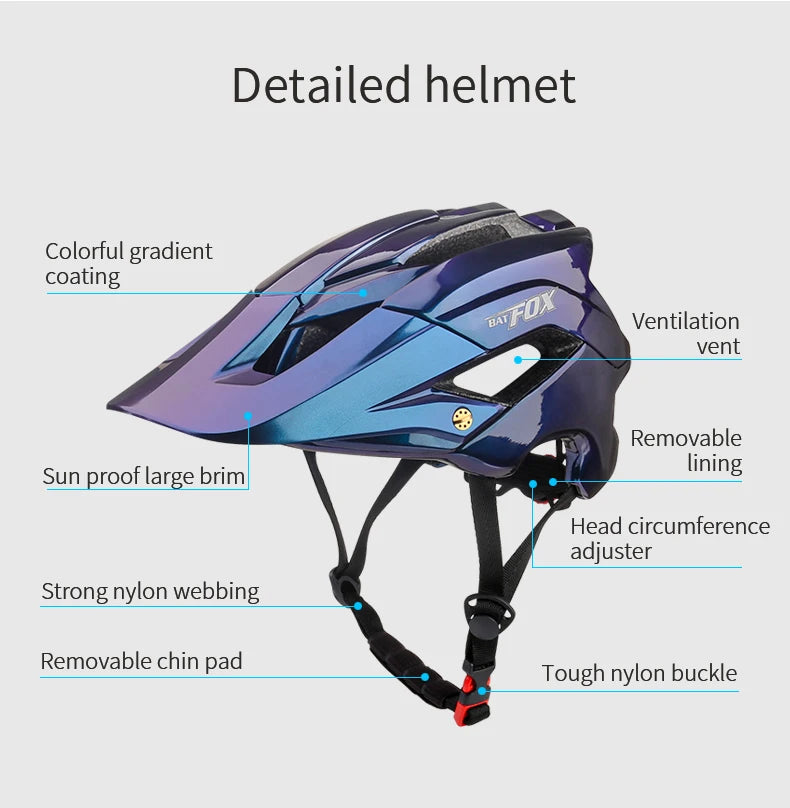 MTB Integrally-molded With Sun Visor Bike Helmet