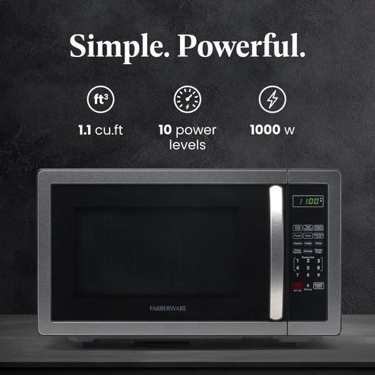1000 Watts Countertop Microwave