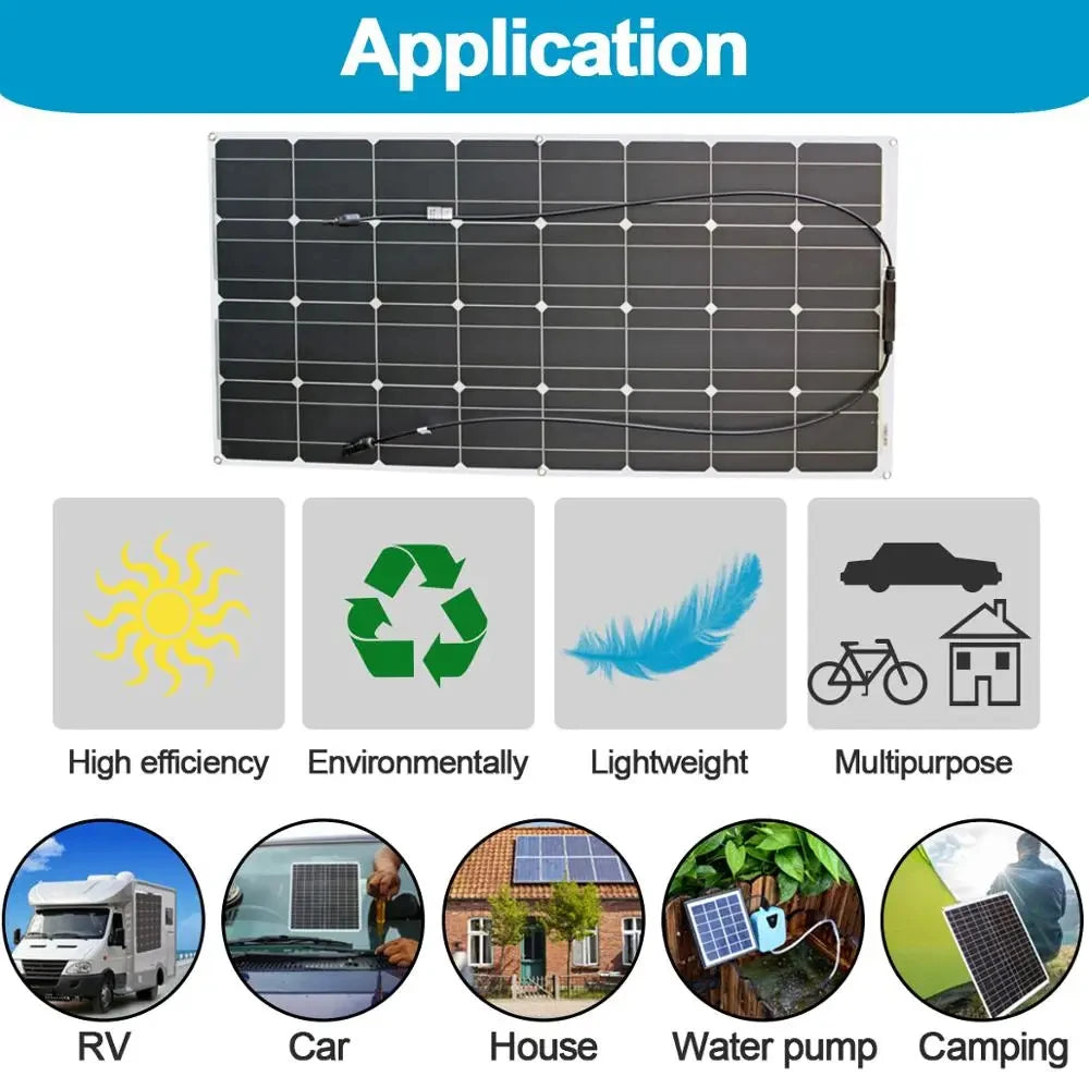 Flexible Photovoltaic Panel Cell For Camper