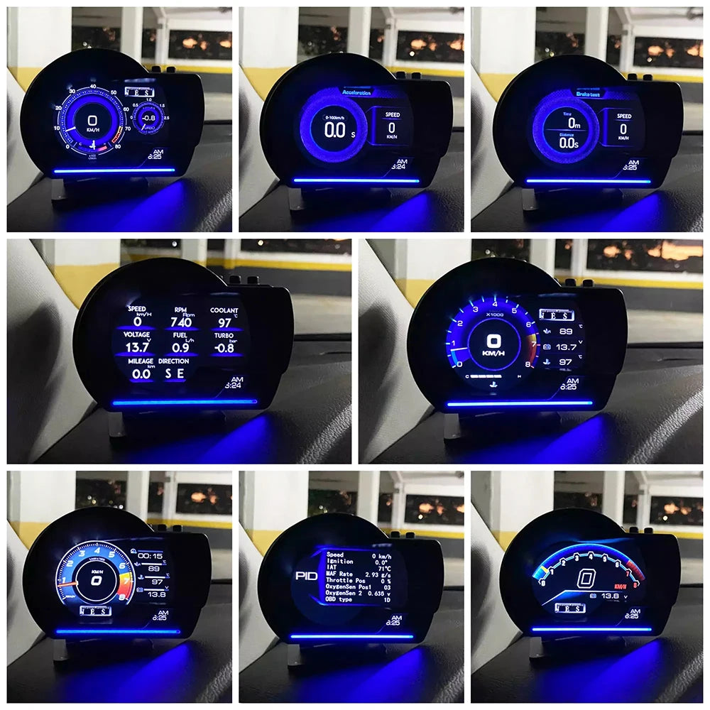 Smart Car HUD Turbo Gauge Digital Odometer