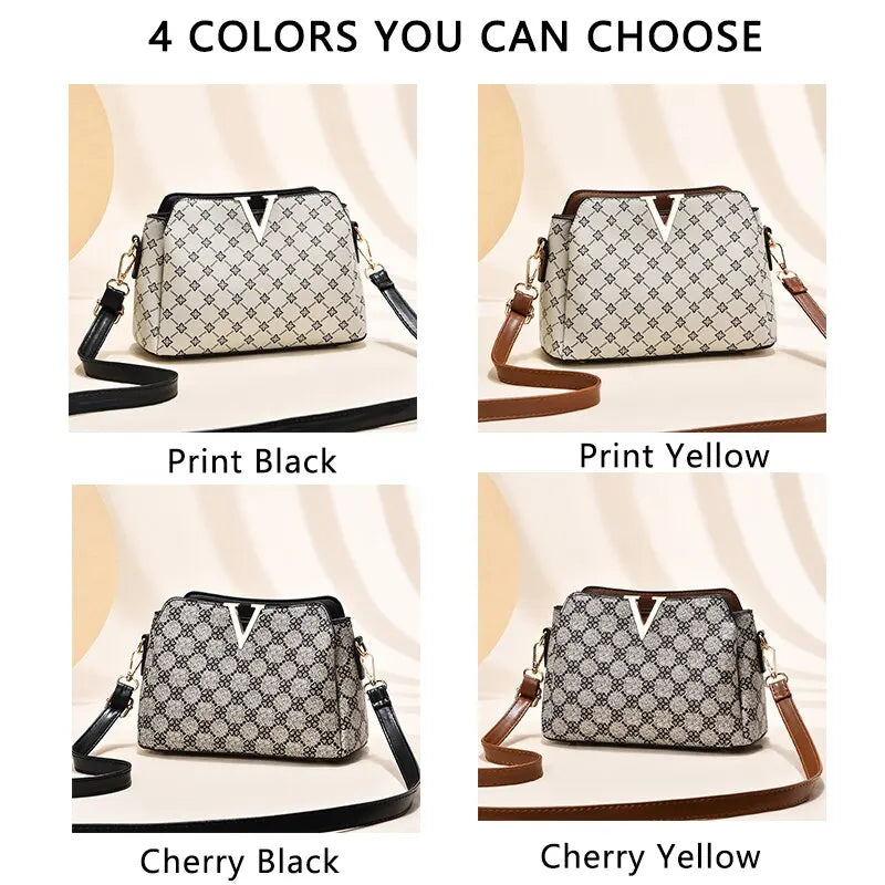 Women V Letter Classic Shoulder Bag