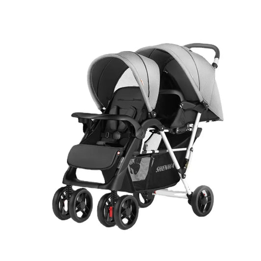 Luxury Double Folding Twin Baby Stroller
