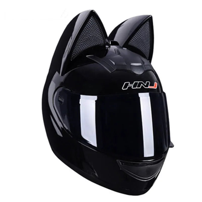 Cat Ear Motorcycle Full Face Helmet