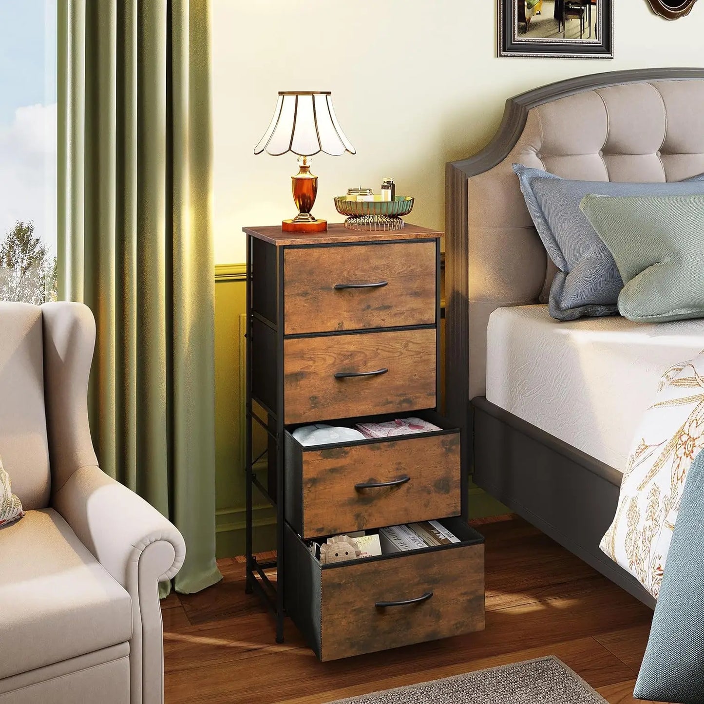 4-Drawer Fabric Dresser