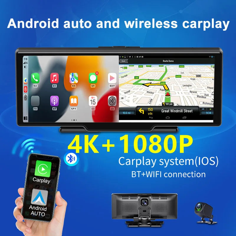 10.26 Inch Dash Cam Rearview Camera GPS Navigation