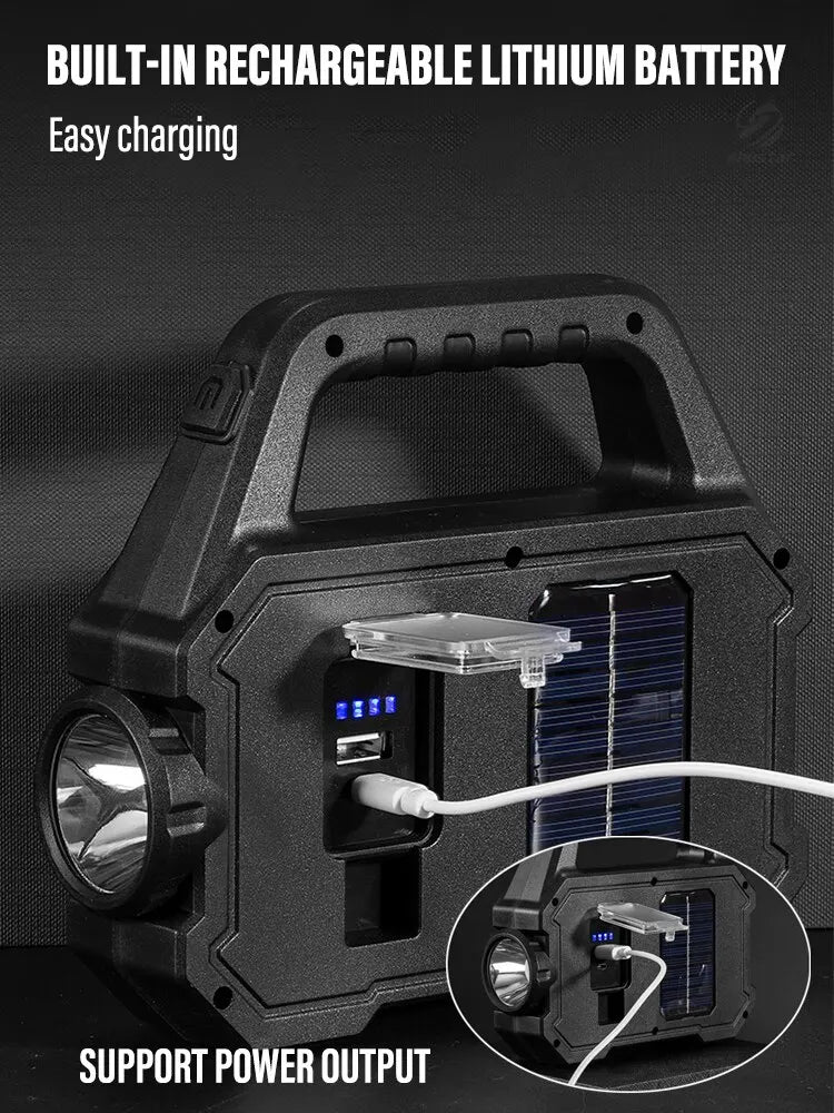 Solar Charging High Power Led Flashlights
