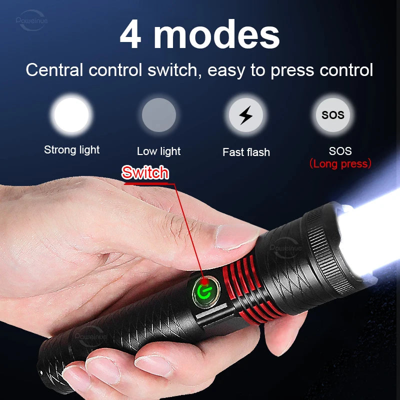 9000LM Rechargeable LED Flashlights