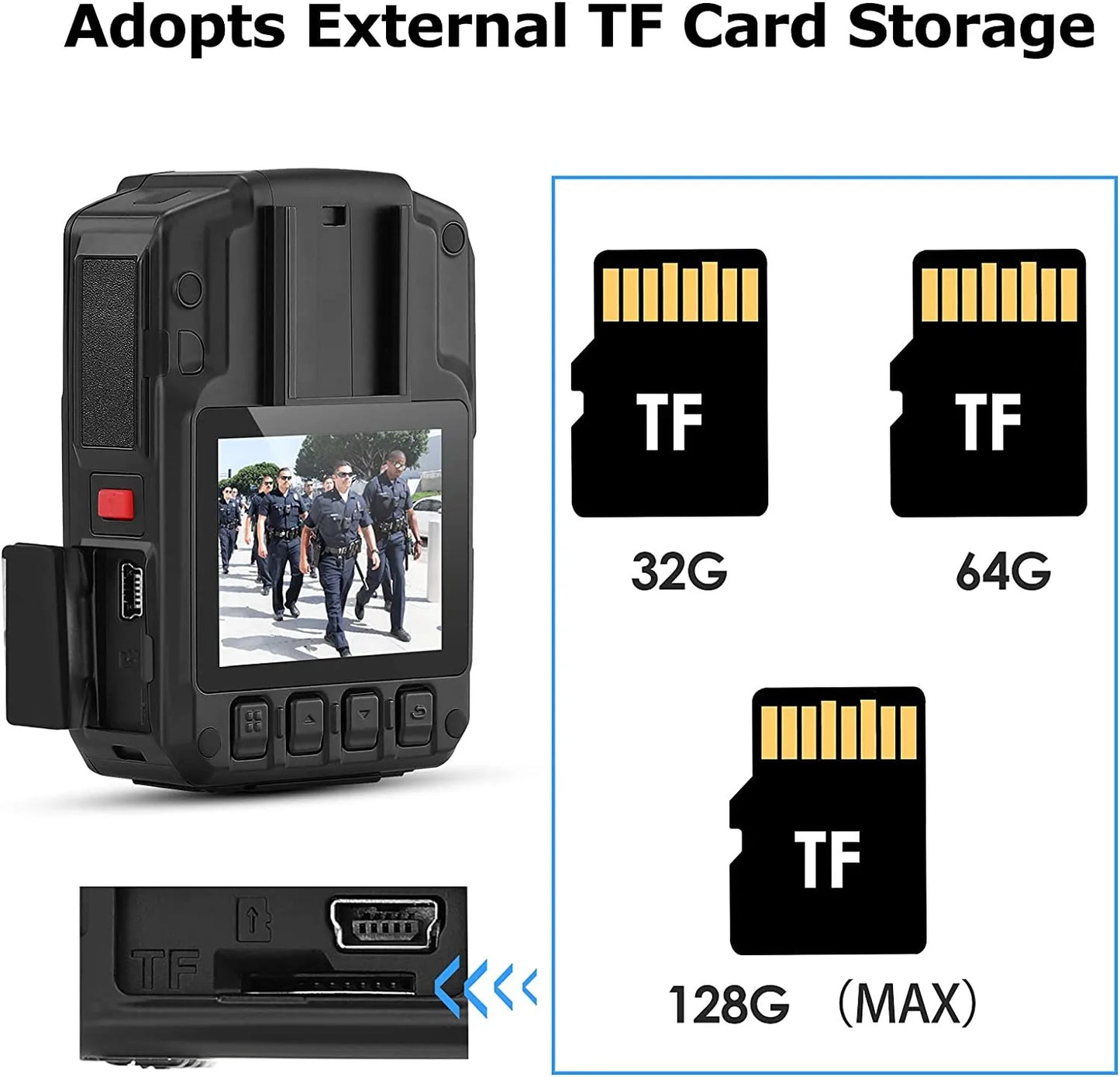 HD66/D7 2K 1440P Body Camera