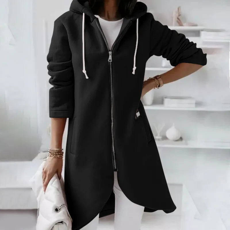 Women Long Hooded Jacket