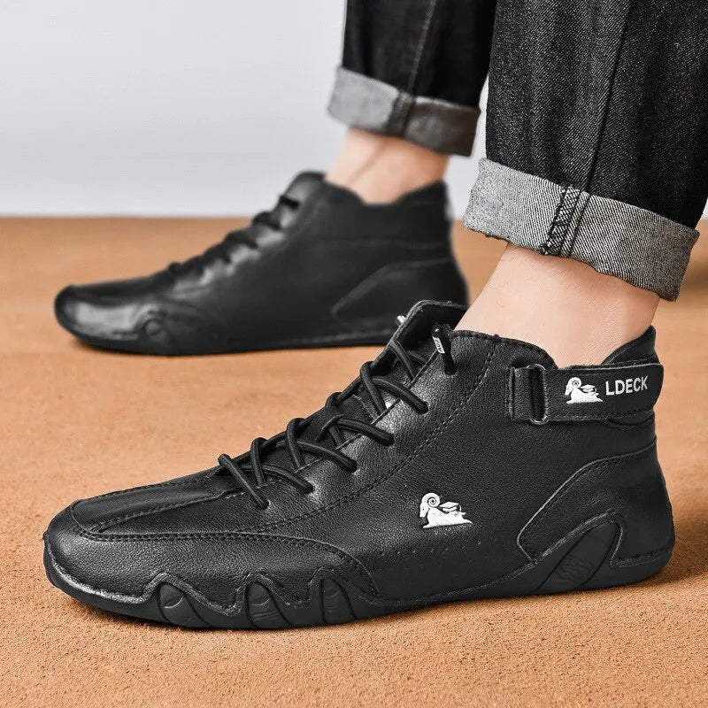 Men Casual Motorcycle Winter Boots
