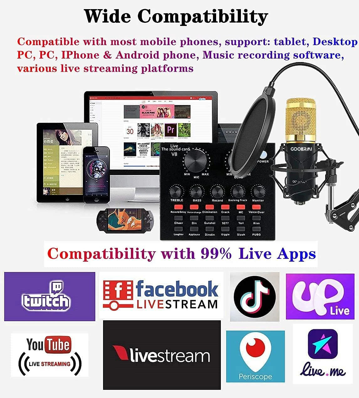BM800S Live Streaming Condenser Microphone