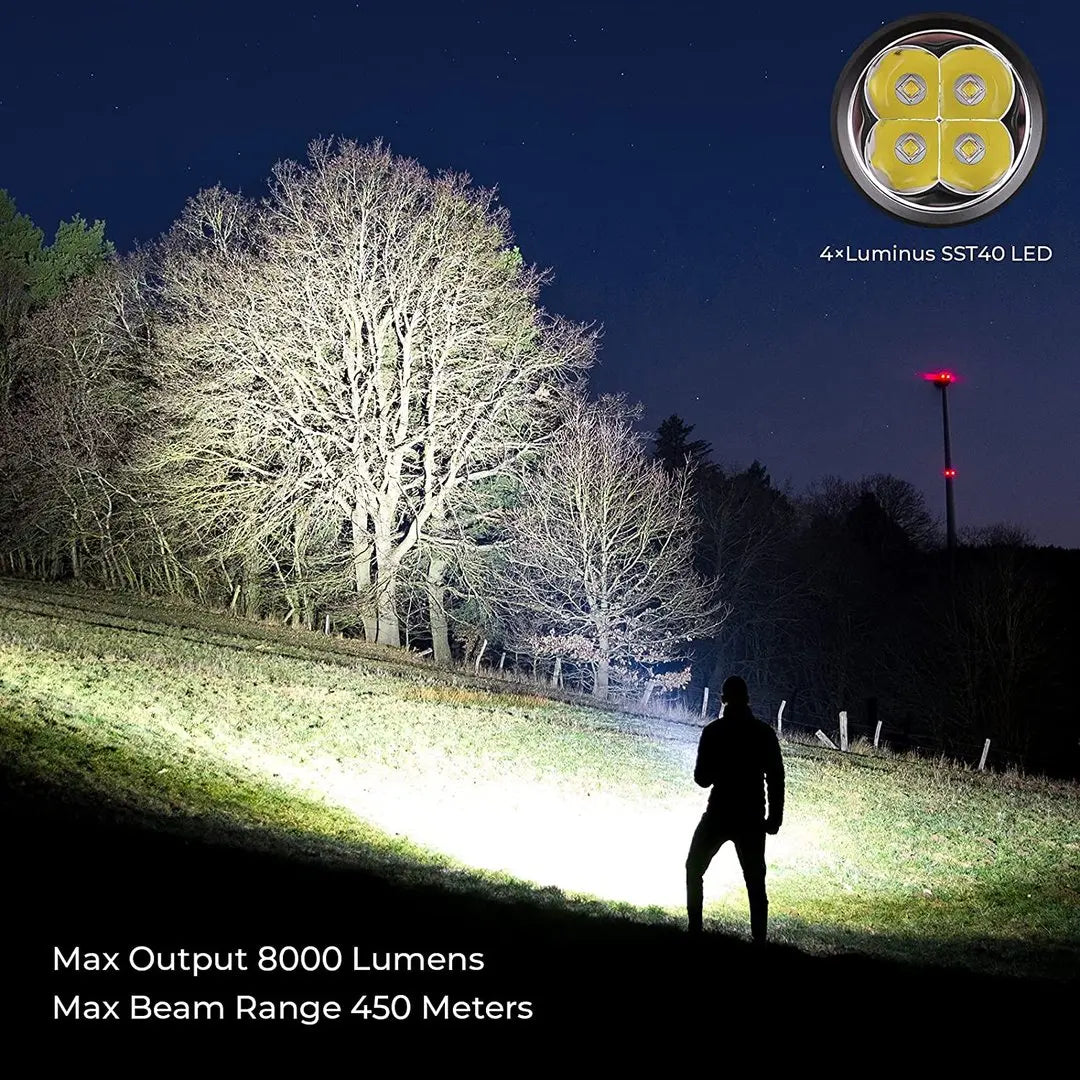 SP36 Pro 8000lm Powerful LED Flashlight