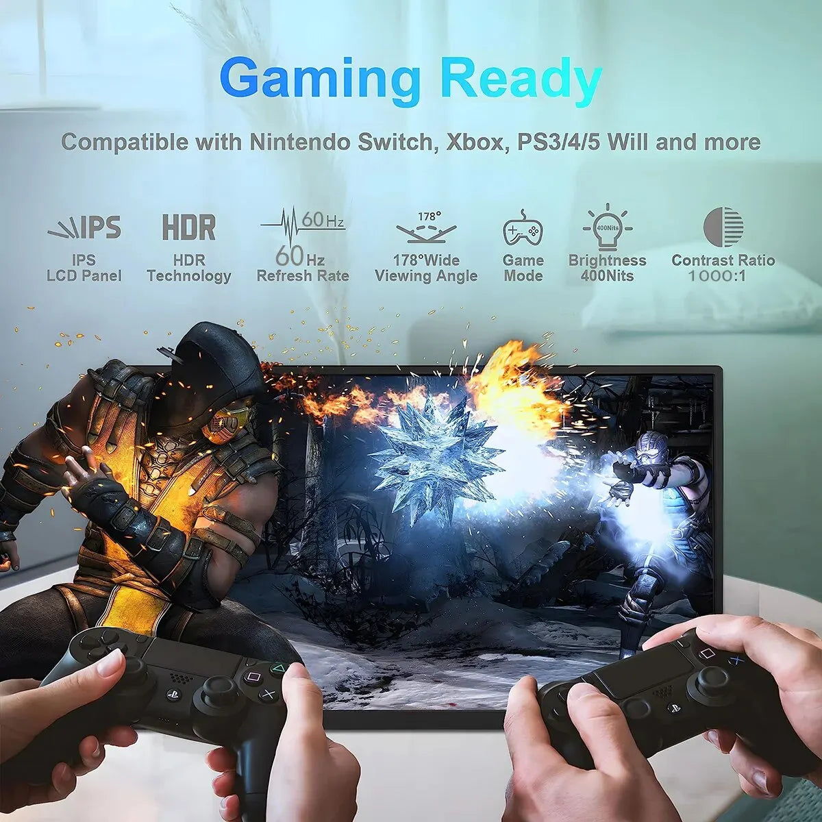15.6inch Portable Monitor 1080P FHD IPS with Stand