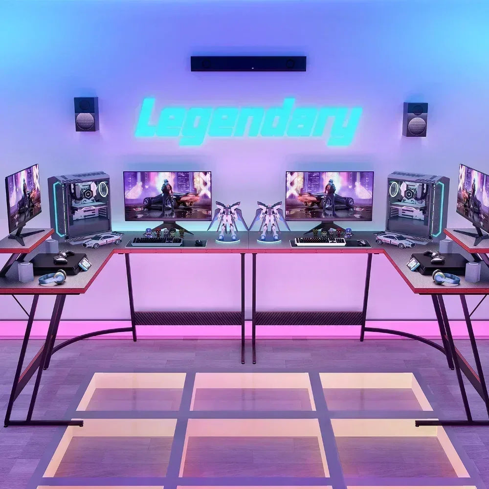 51 Inch L-Shaped Gaming Computer Desk