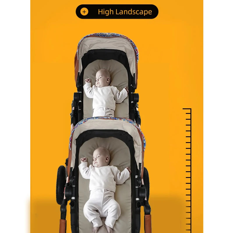 Luxury twins baby stroller