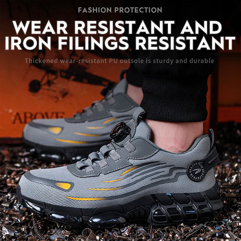 Breathable lace-free soft sole comfortable anti-smash shoes