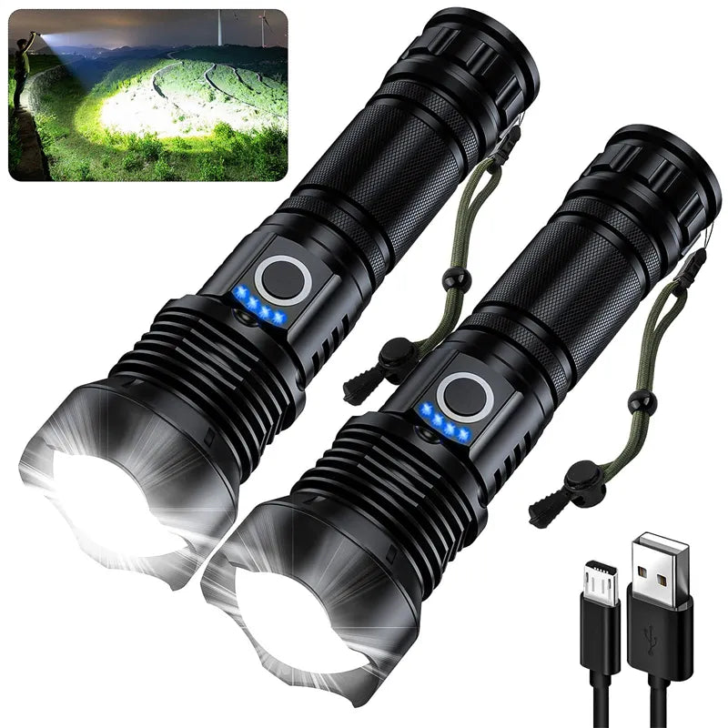 100000 High Lumen Waterproof LED Flashlight